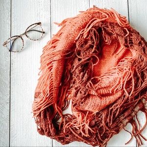 Orange infinity scarf